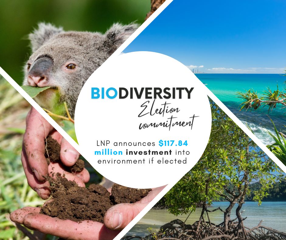 Queensland election commitment for the environment: $117.84 million funding for on-ground works